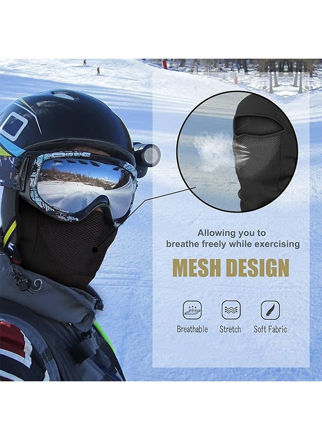 Full Face Mask Helmet For Motorcycl Thermal Elastic Breathable Winter Face Mask for Cold Weather Perfect for Skiing Ice Fishing Men,black	قناع وجه كامل للدراجات النارية، قناع شتوي حراري مرن يسمح بالتهوية، مثالي للطقس البارد، مناسب للتزلج وصيد الأسماك على الجليد، للرجال، أسود - Image 3